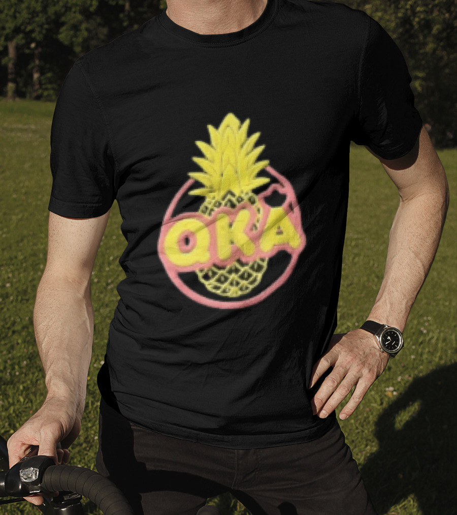 QKA Yellow Pineapple Inside Red Circle T-Shirt