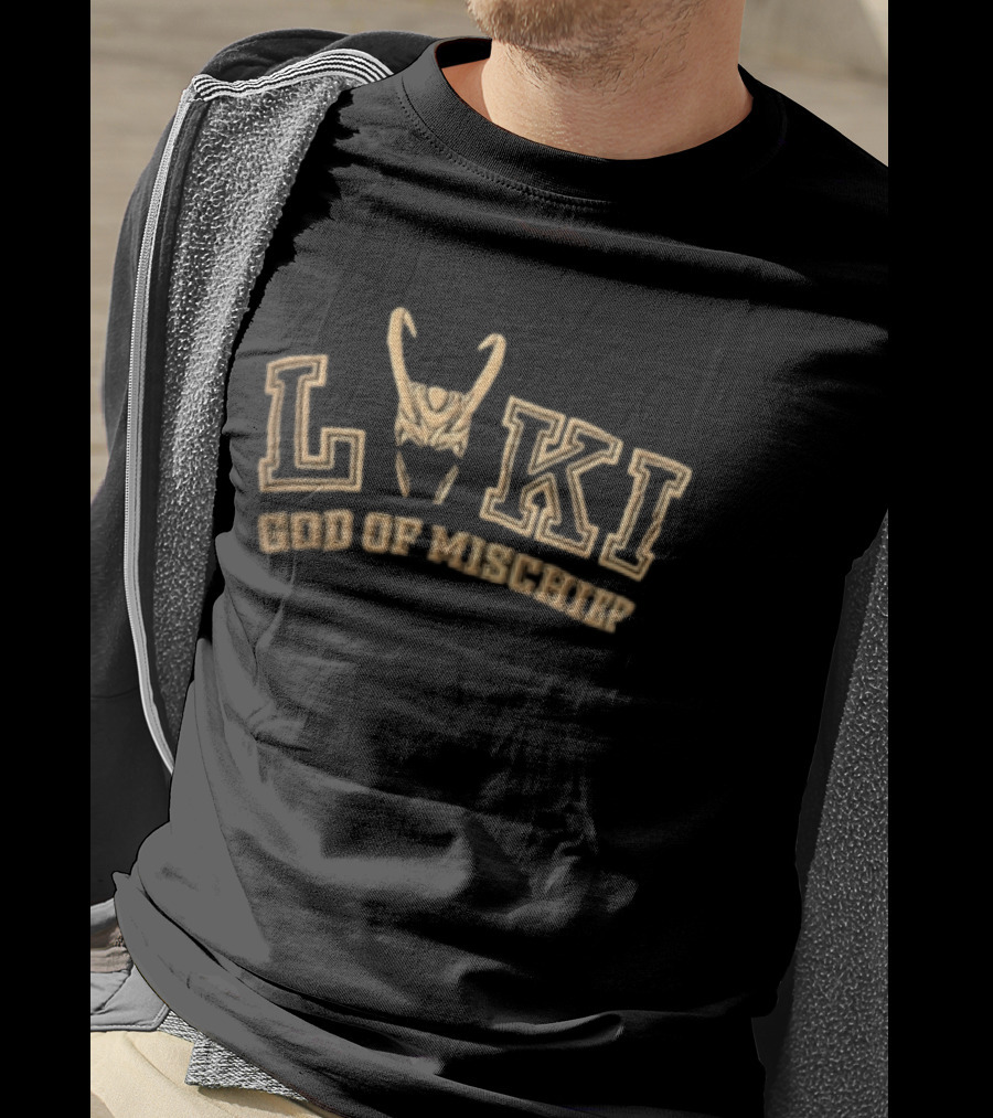 Loki God Of Mischief Helmet Marvel T-Shirt