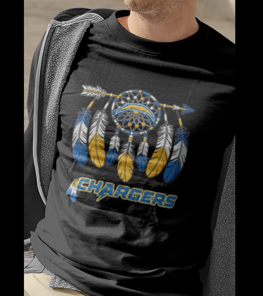 Los Angeles Chargers Dreamcatcher Feathers T-Shirt
