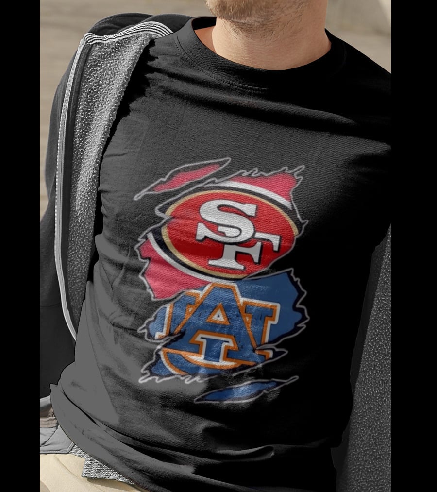 San Francisco 49ers Auburn Tigers Collage T-Shirt