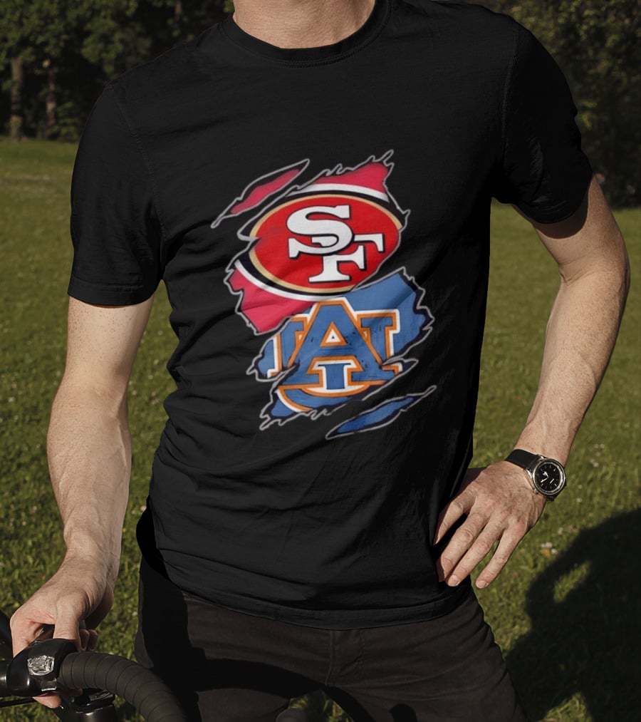 San Francisco 49ers Auburn Tigers Collage T-Shirt