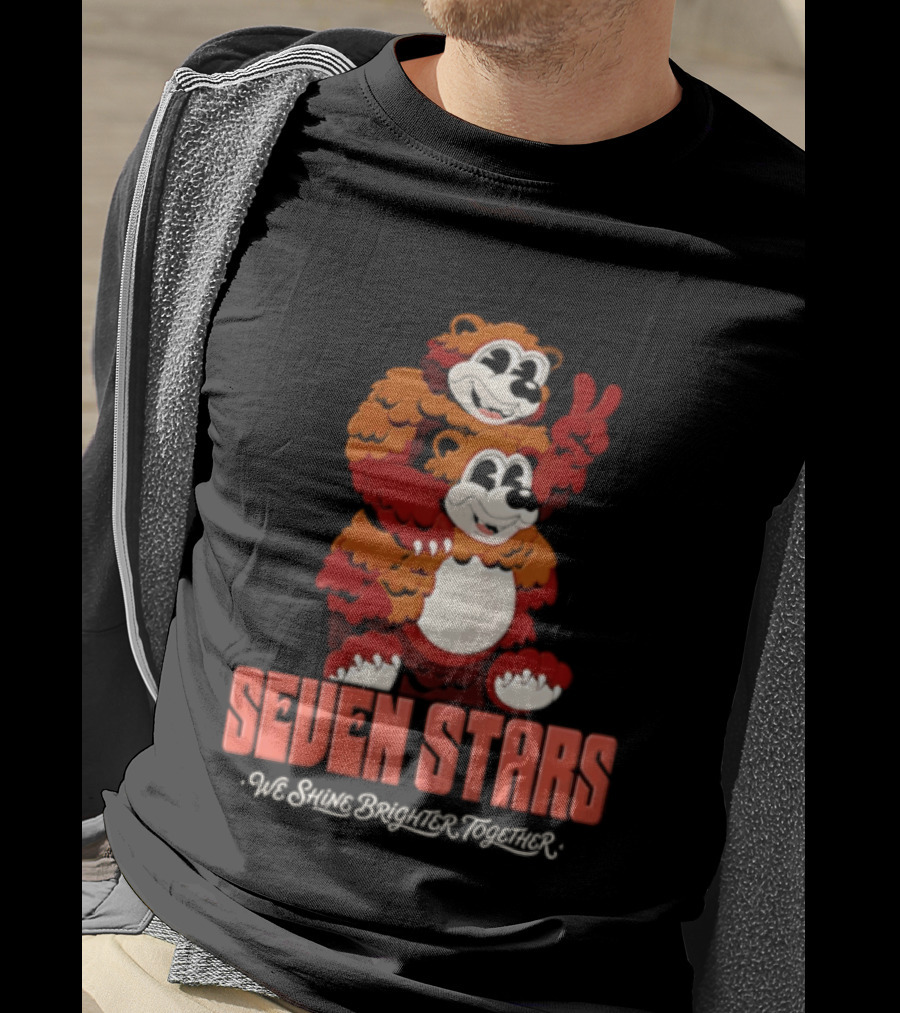 Seven Stars Piggy Back Bears We Grant Dragon Power T-Shirt