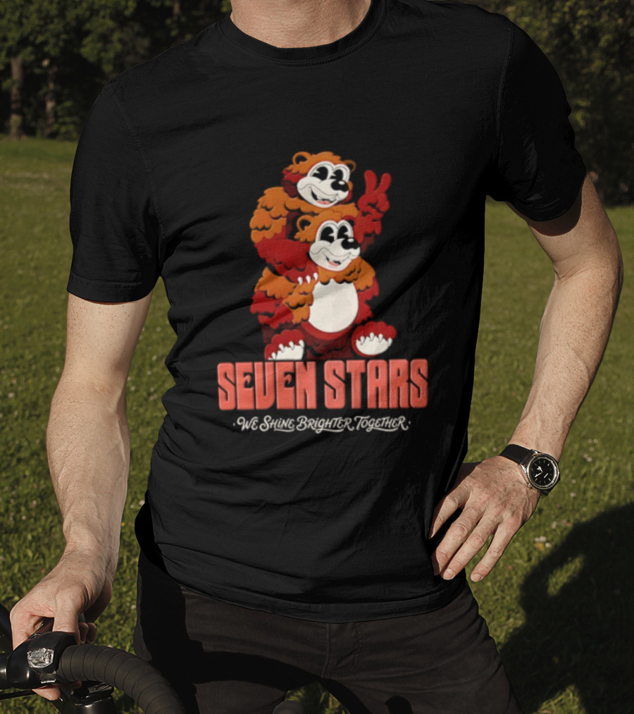 Seven Stars Piggy Back Bears We Grant Dragon Power T-Shirt