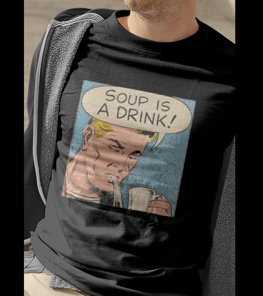 Soup Is A Drink Comic Panel T-Shirt