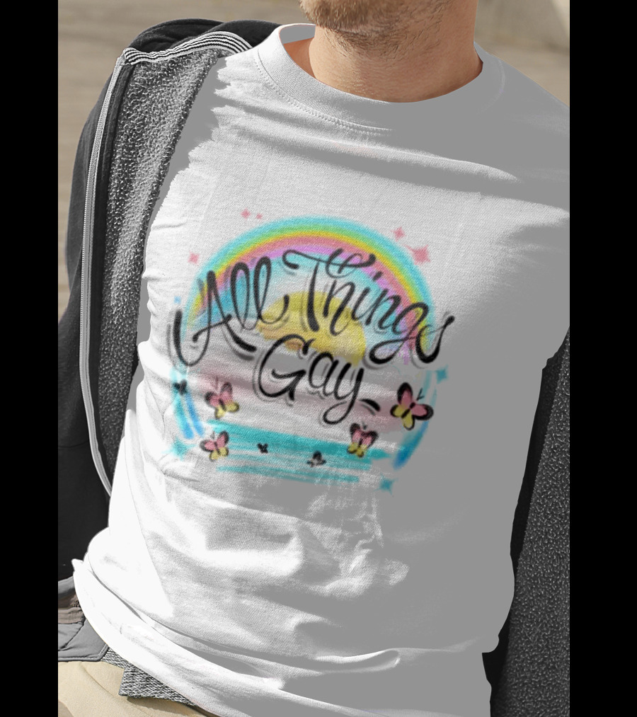All Things Gay Rainbow Butterflies Festival Baby T-Shirt