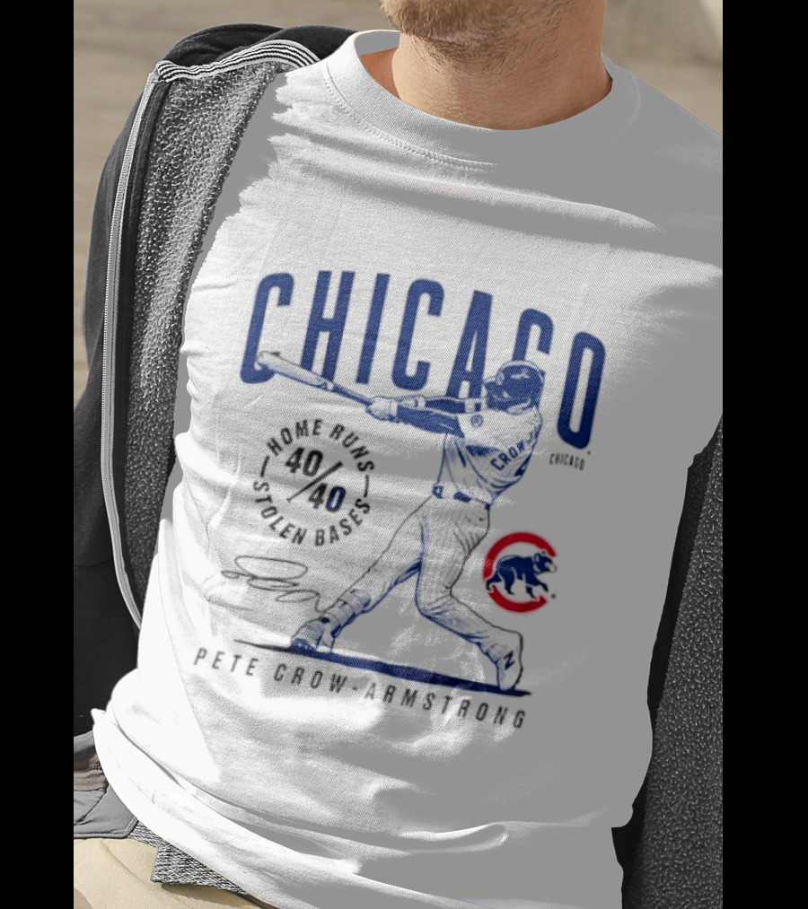 Chicago Cubs Home Runs Stolen Bases Pete Crow Armstrong 40.40 Legacy T-Shirt