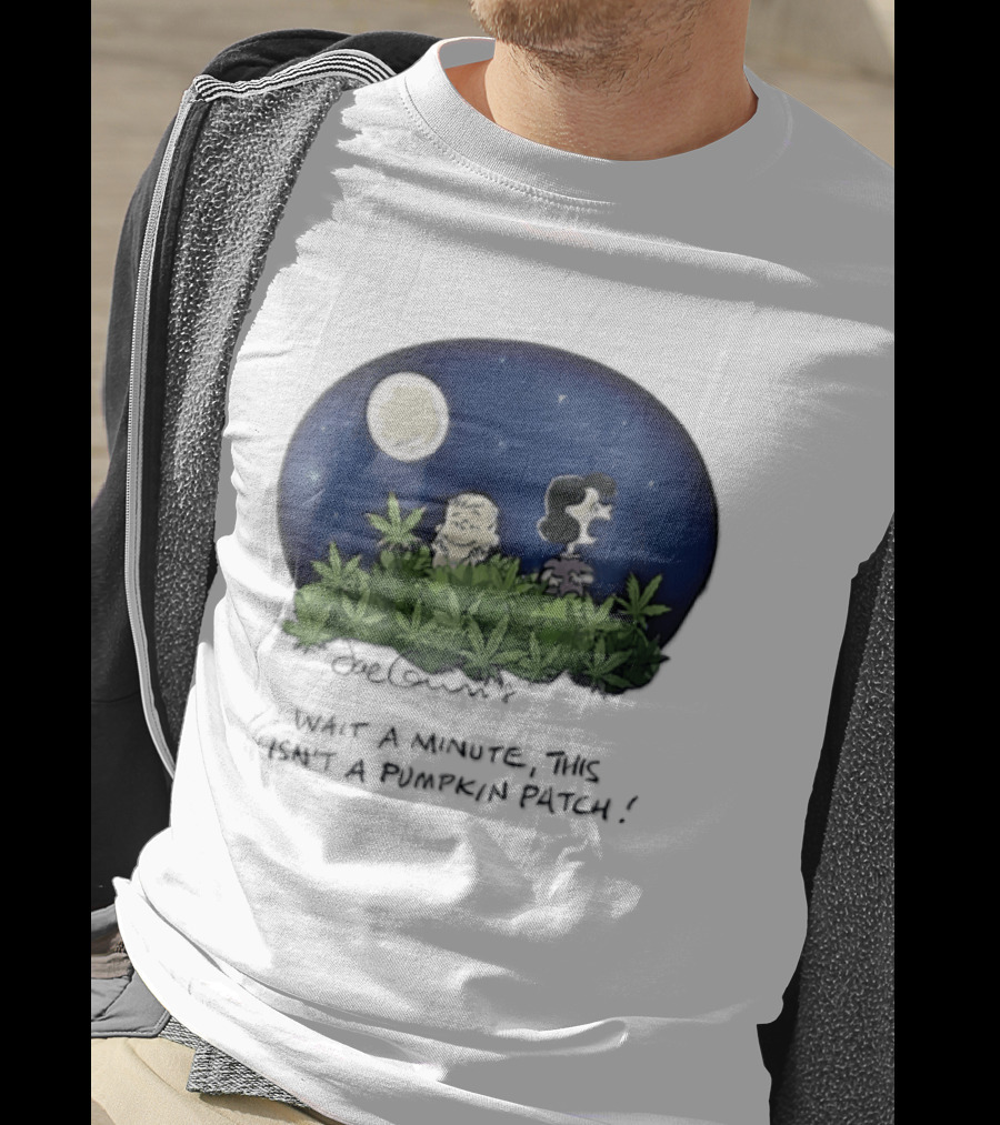 Peanuts Wait A Minute This Isn't A Pumpkin Patch Moon Night Scene Charlie Brown Lucy T-Shirt