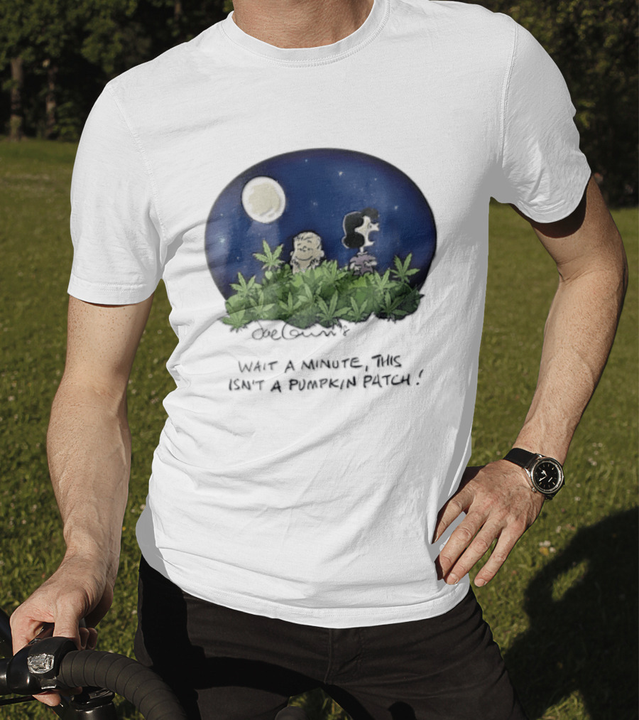 Peanuts Wait A Minute This Isn't A Pumpkin Patch Moon Night Scene Charlie Brown Lucy T-Shirt