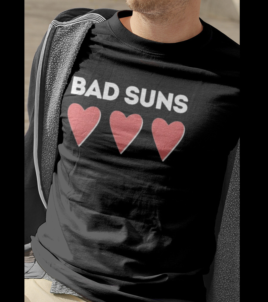 Bad Suns Three Hearts Band Merchandise Popular Music Group T-Shirt