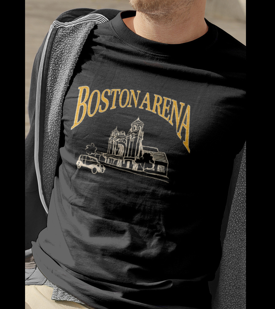 David Pastrnak Boston Arena Historic Venue Architecture T-Shirt