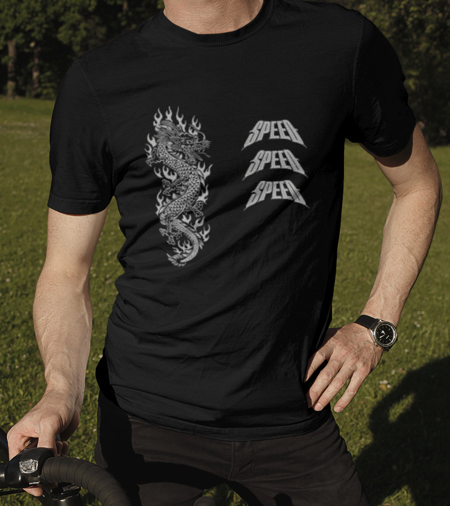 Evil Greed Store Speed HC Mentality Grey Tribal Flames And Wings T-Shirt