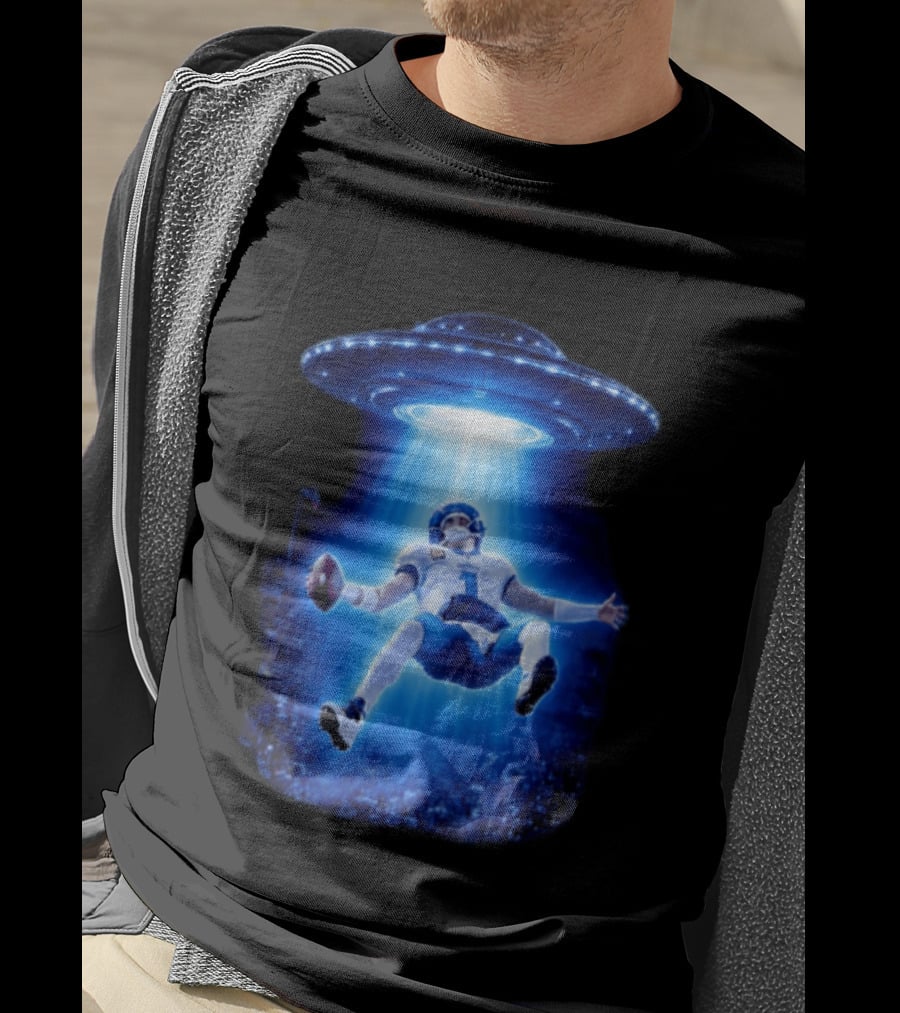 Jalen Hurts Memes UFO Abduction Football Player Beam Fantasy T-Shirt