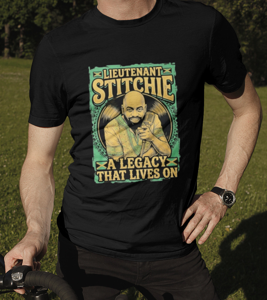 Lieutenant Stitchie A Legacy That Lives On Microphone Reggae T-Shirt