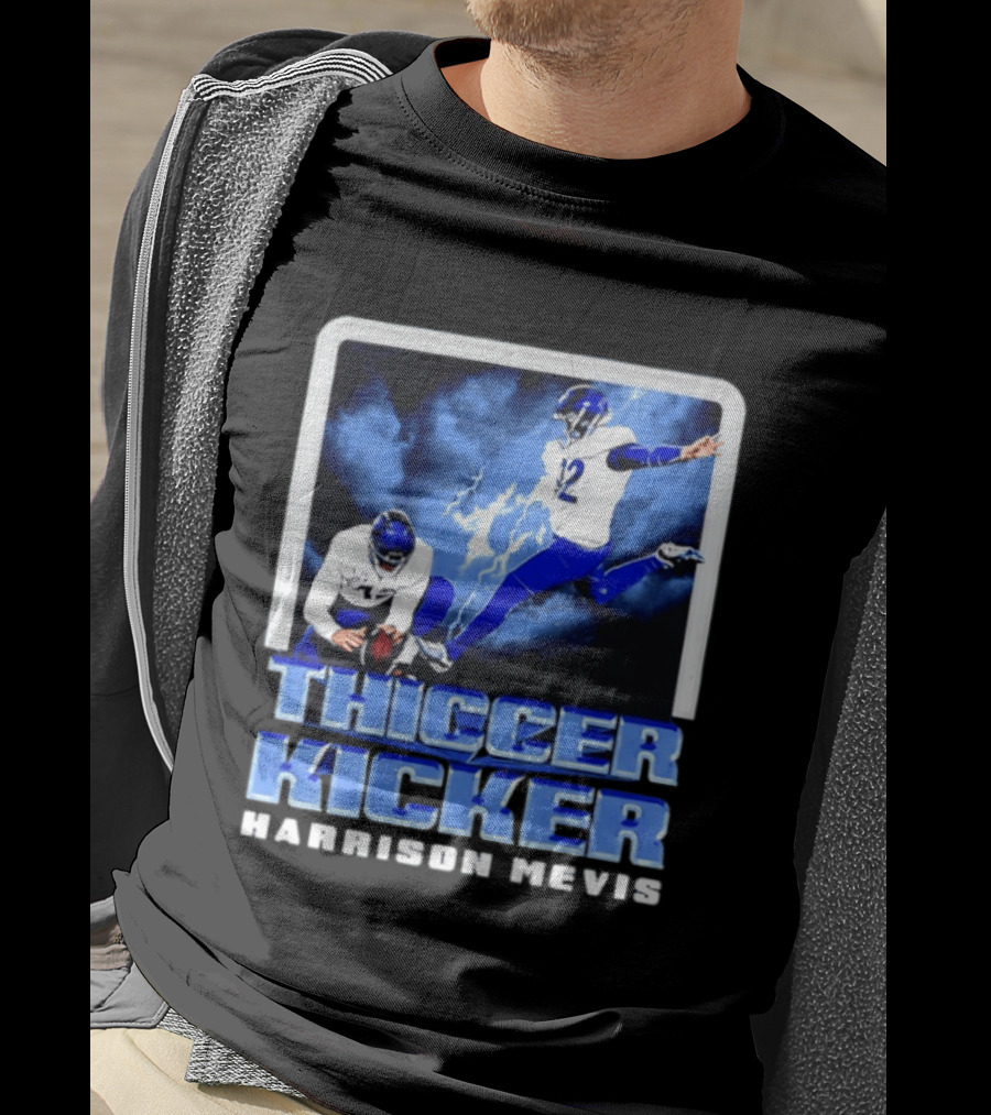 Los Angeles Rams Thiccer Kicker Harrison Mevis Football Action T-Shirt