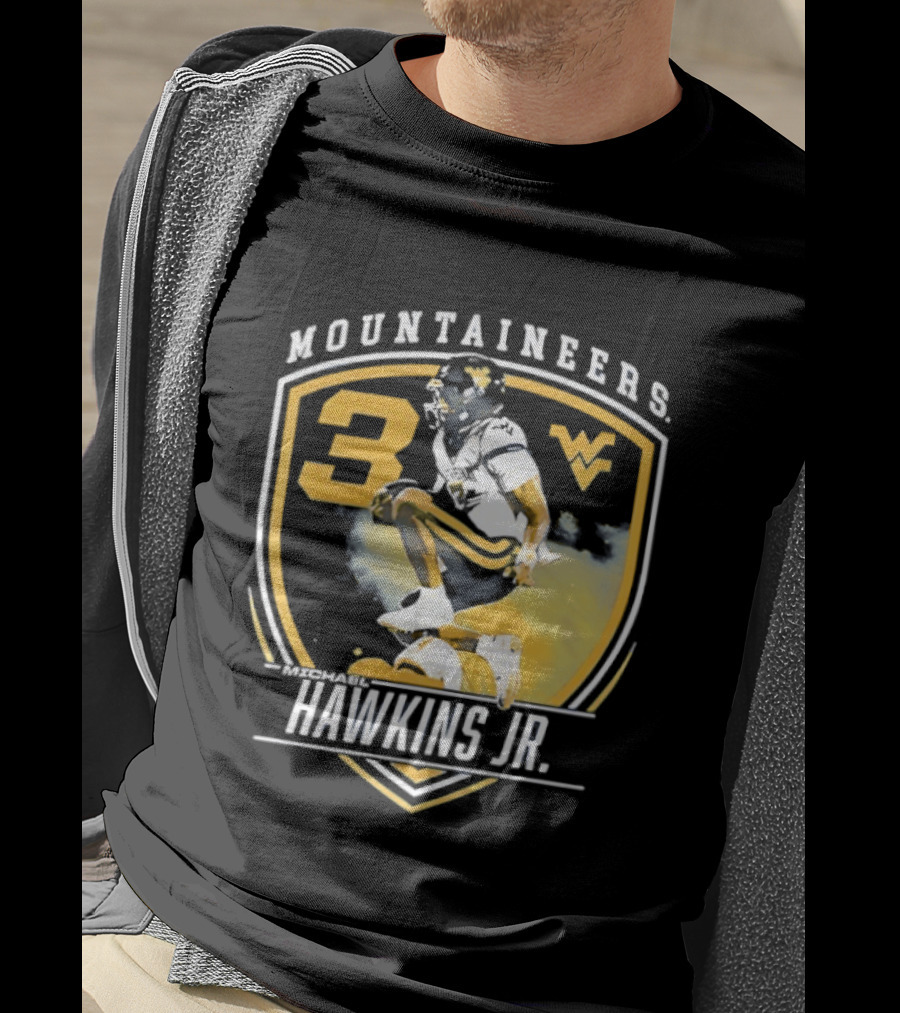 Mountaineers Hawkins Jr. 3 West Virginia WV T-Shirt