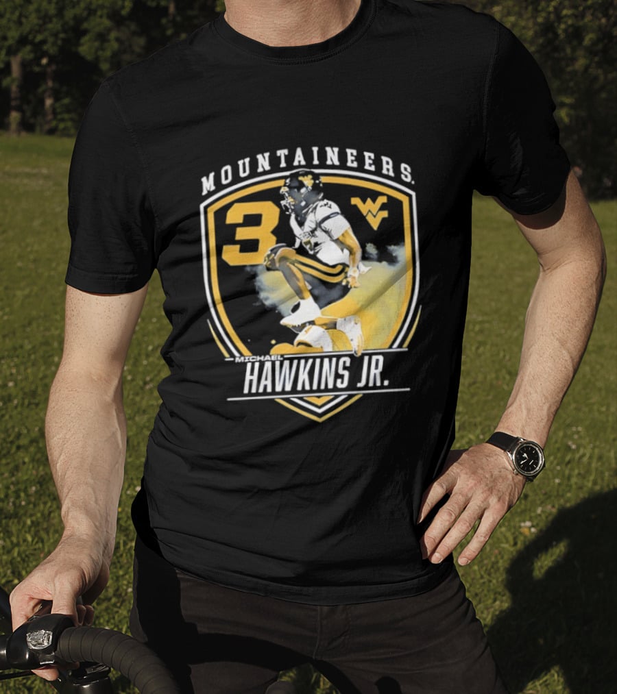 Mountaineers Hawkins Jr. 3 West Virginia WV T-Shirt