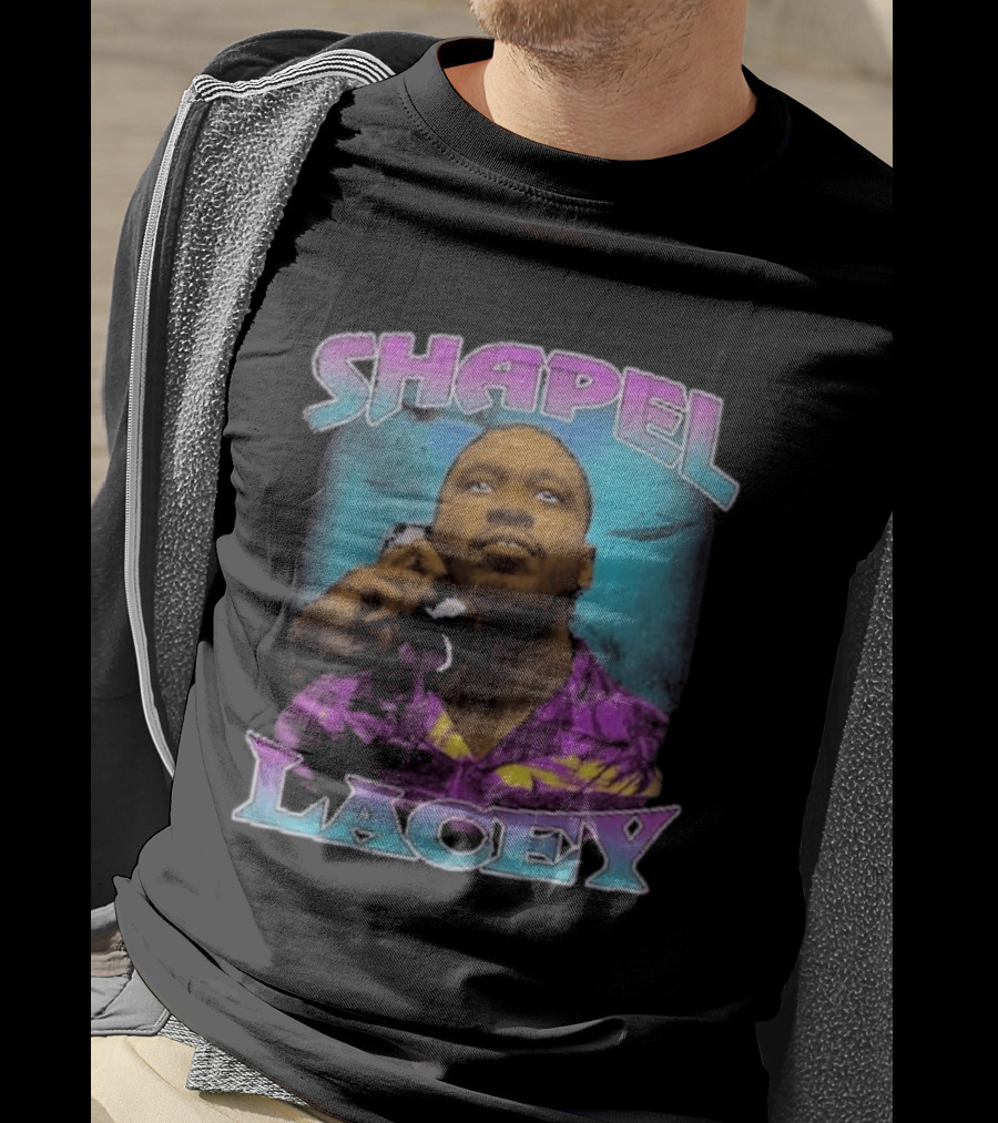 Shapel Lacey Vintage Style Purple Motif T-Shirt