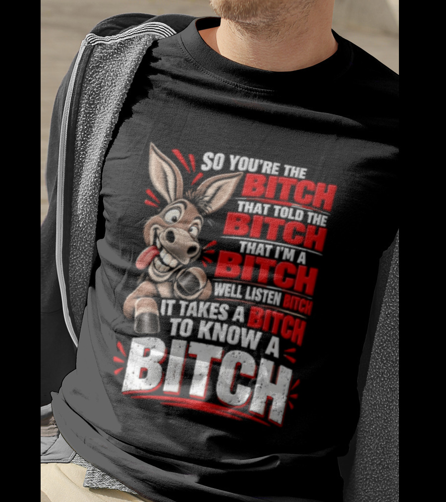 So You're The Bitch That Told The Bitch That I'm A Bitch Well Listen Bitch It Takes A Bitch To Know A Bitch T-Shirt
