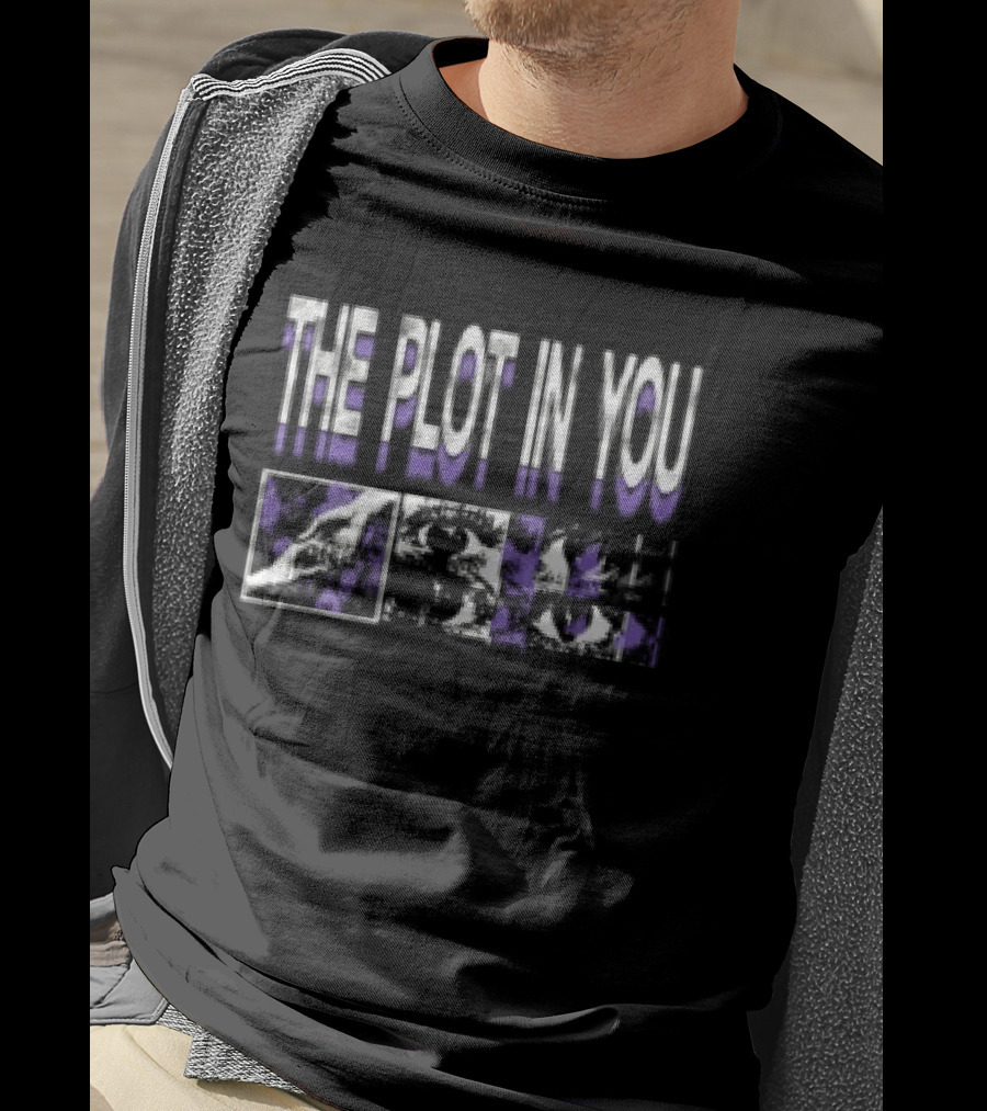 The Plot In You Closure Skull Purple White T-Shirt