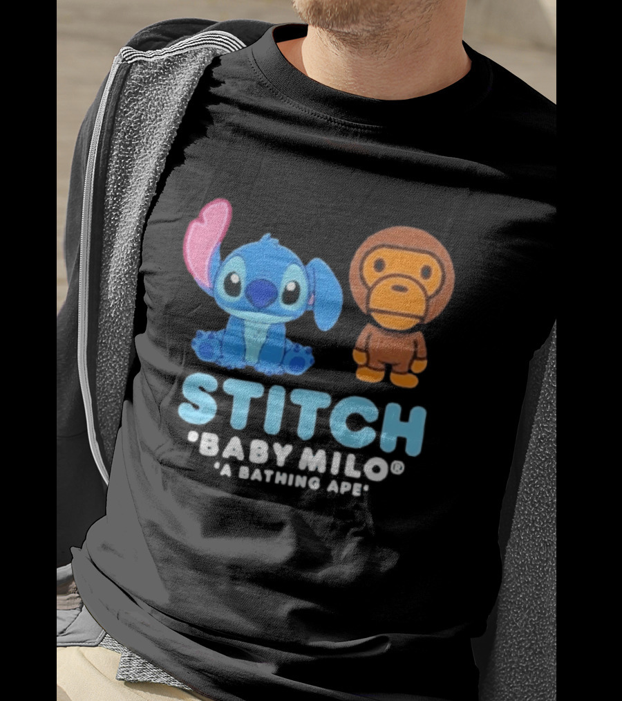Bape X Disney Stitch Baby Milo A Bathing Ape Collab 2026 T-Shirt