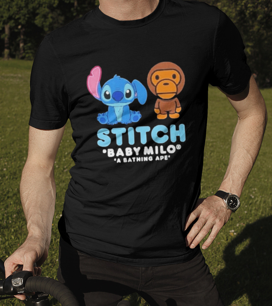 Bape X Disney Stitch Baby Milo A Bathing Ape Collab 2026 T-Shirt