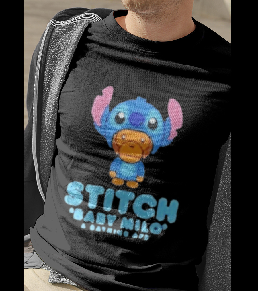 Original Bape X Disney Stitch Baby Milo Collaboration 2026 T-Shirt