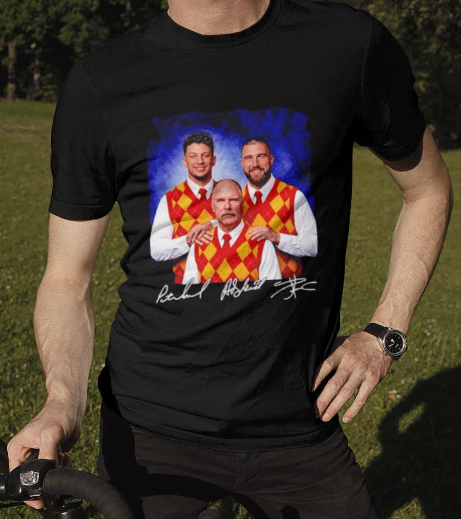 Patrick Mahomes Andy Reid Travis Kelce Kansas City Chiefs Step Brothers T-Shirt