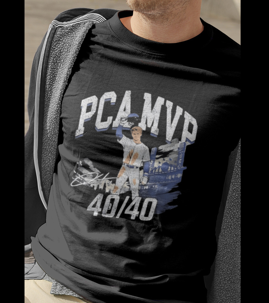 PCA MVP Pete Crow Armstrong Chicago Cubs 40 40 Club T-Shirt