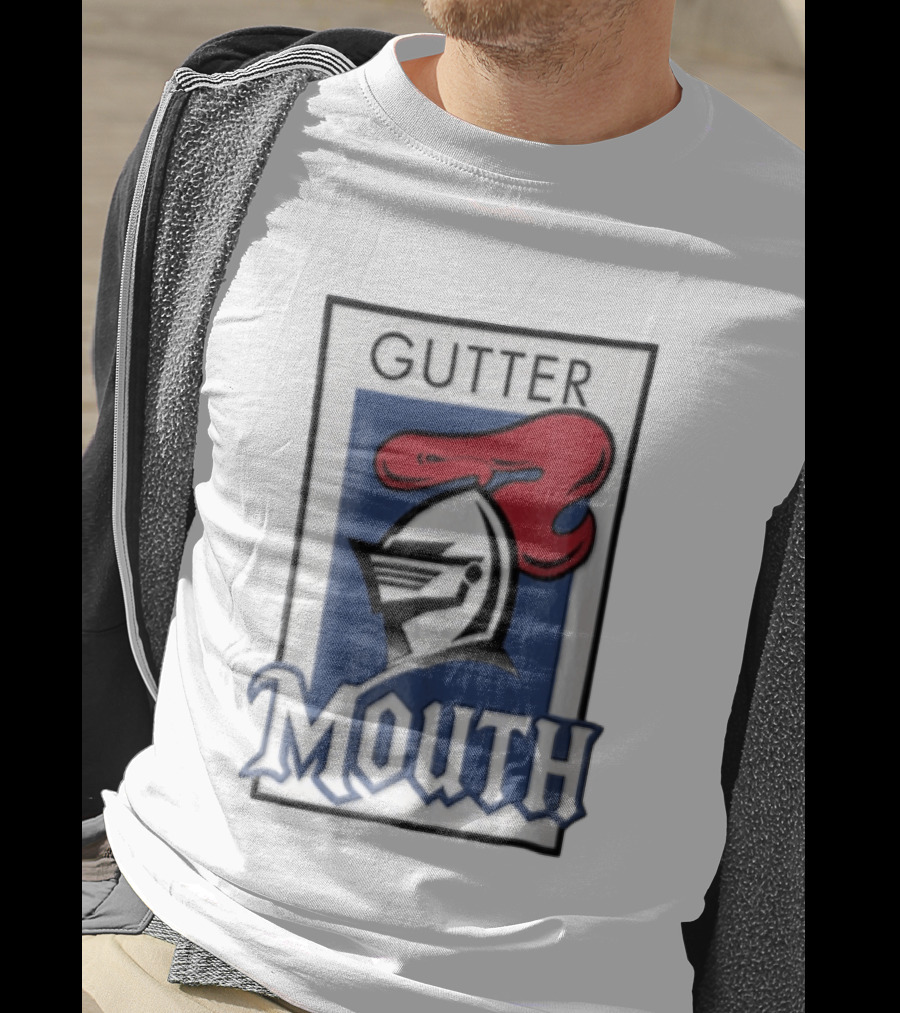 Gutter Mouth Knight Helmet Red Plume T-Shirt