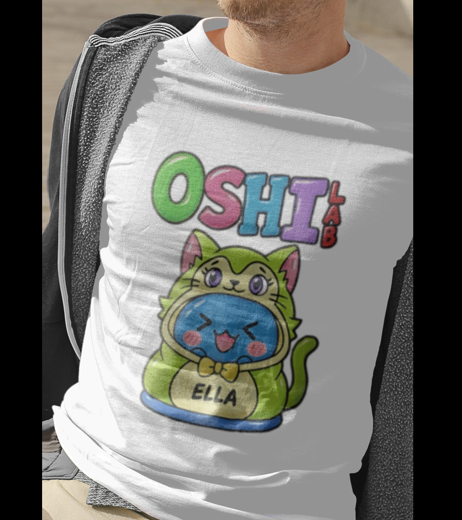 Oshi Lab Cute Cat Ella Kawaii T-Shirt