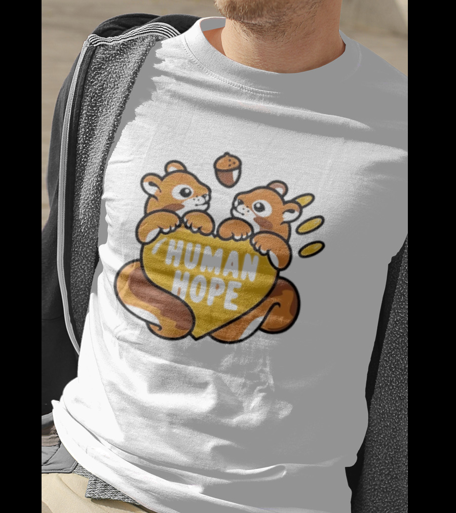 Human Hope J HOPE X Human Made Season 2 Squirrels Heart Acorn T-Shirt