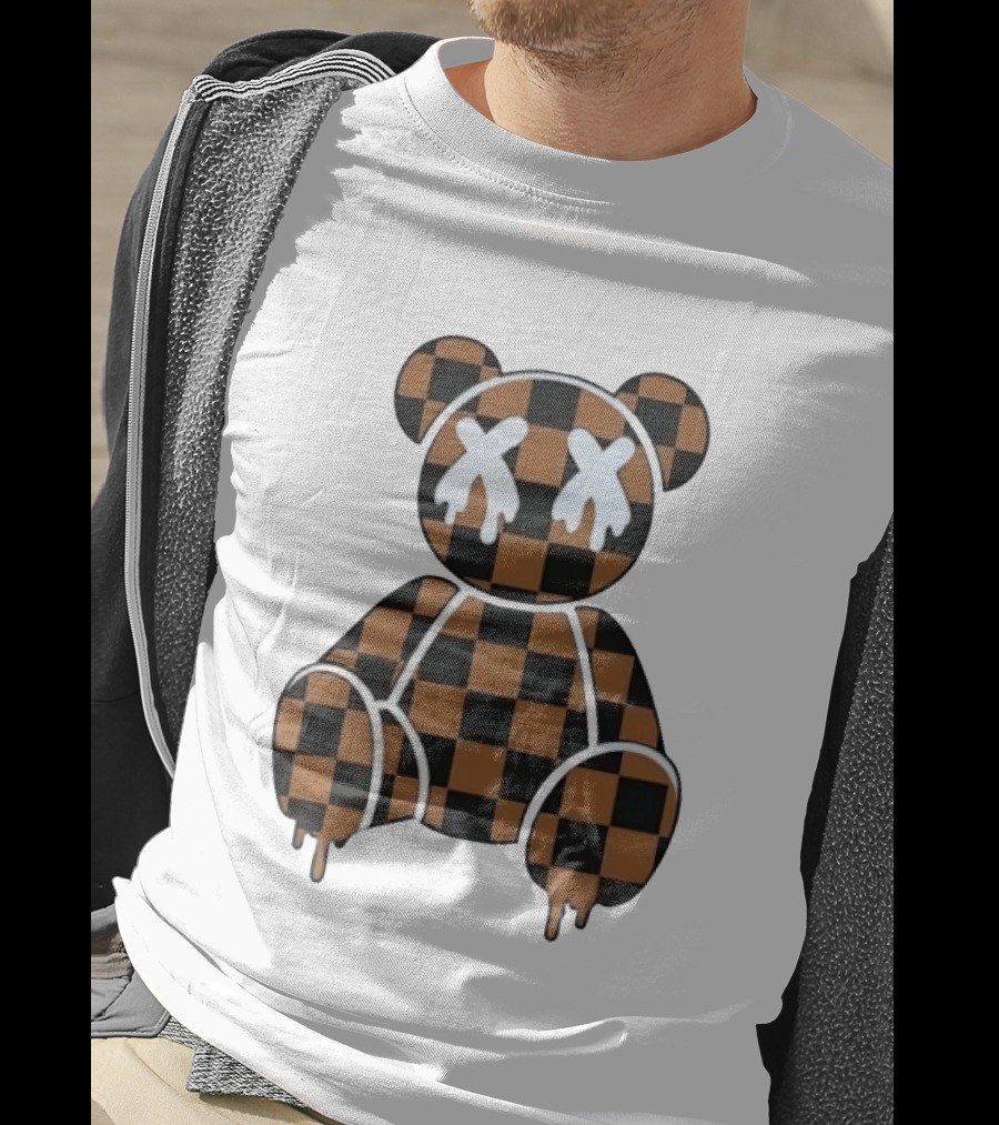 Jamie Foxx Jimmy Kimmel Live Checkered X Eyes Dripping Teddy Bear T-Shirt