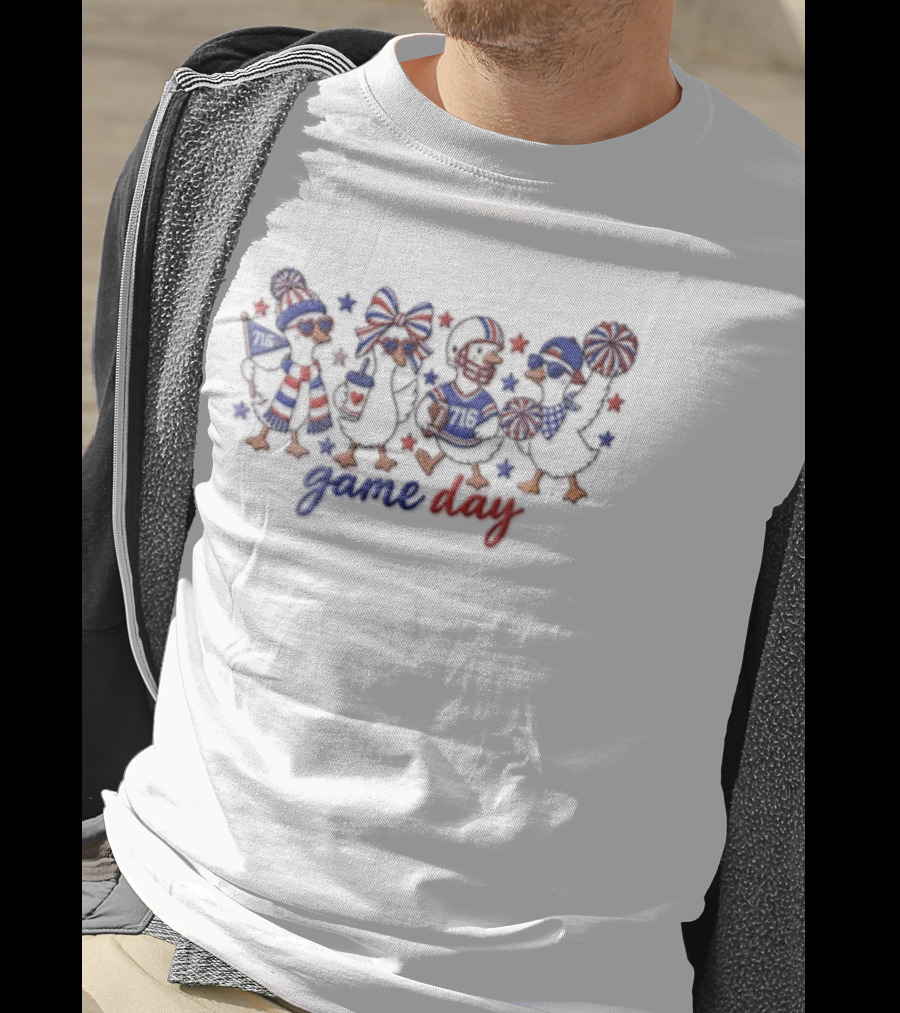 Silly Goose Buffalo Football Game Day Cheerful Team Spirit T-Shirt