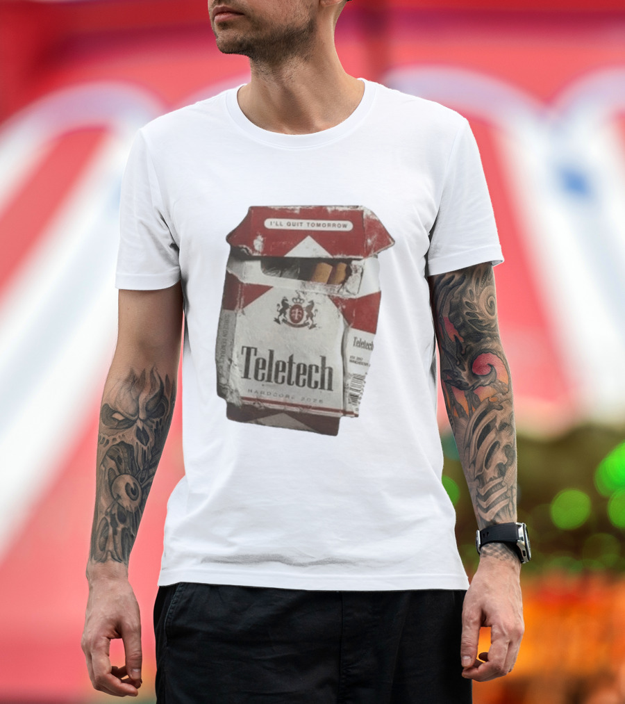 Teletech I'll Quit Tomorrow Hardcore 2026 Reds T-Shirt