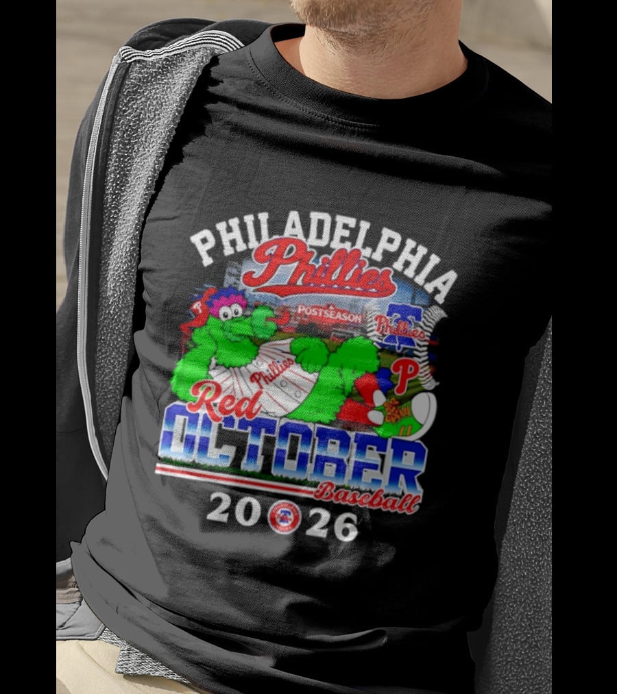 Philadelphia Phillies 2026 Red October Postseason Baseball T-Shirt