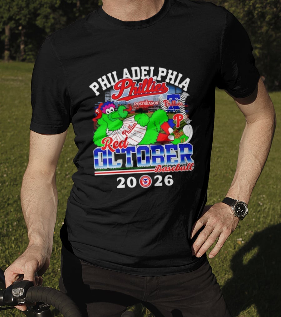 Philadelphia Phillies 2026 Red October Postseason Baseball T-Shirt