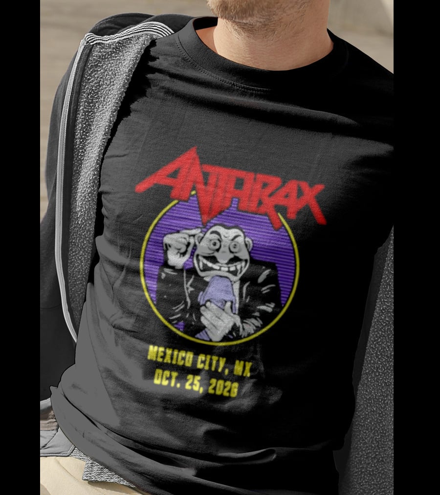 Anthrax Mexico City MX October 25 2026 World Tour Event T-Shirt