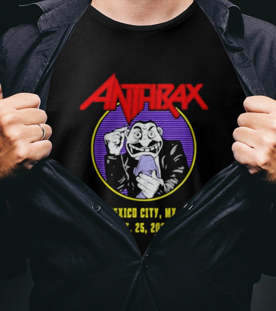 Anthrax Mexico City MX October 25 2026 World Tour Event T-Shirt