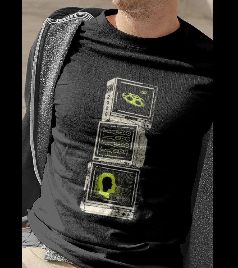 Brand New The Devil And God Are Raging Inside Me 2006 Signal Stack Retro Monitors T-Shirt