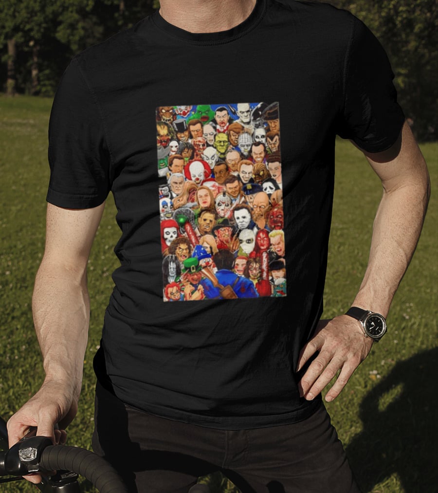 Horror Movie Icons Collage Halloween 2026 Collection T-Shirt