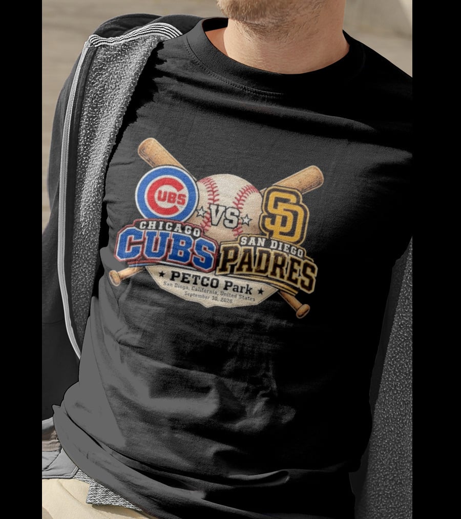 Chicago Cubs Vs San Diego Padres MLB NL Wild Card Series Game 2 PETCO Park San Diego September 30 2026 T-Shirt