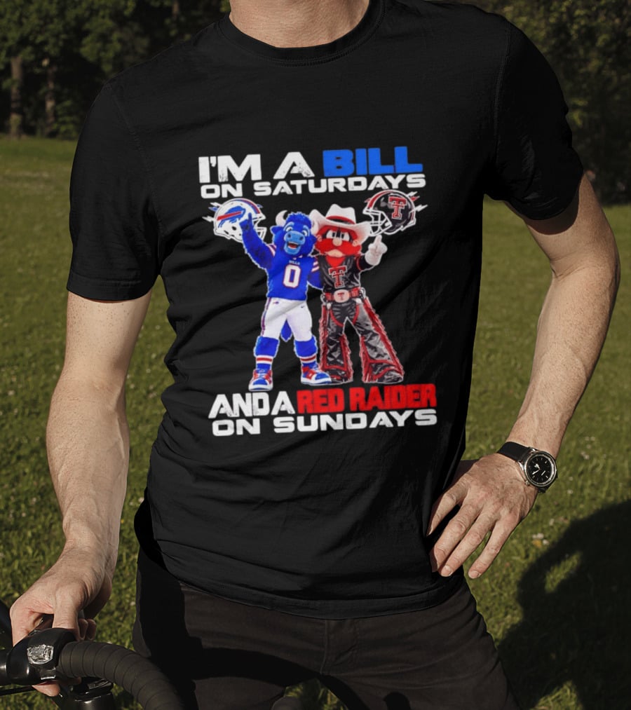 Buffalo Bills And Texas Tech Red Raiders Football Weekend Mascots Fan T-Shirt