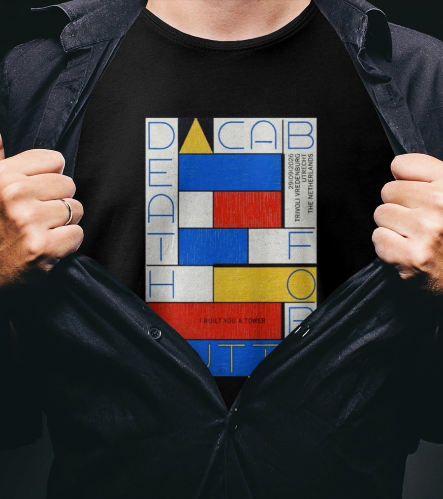 Death Cab For Cutie I Built You A Tower September 29 2026 TivoliVredenburg Utrecht The Netherlands T-Shirt
