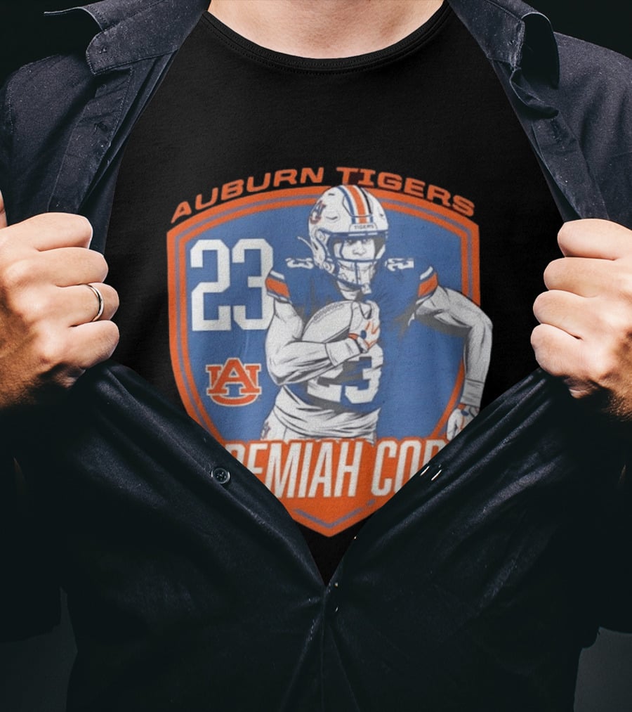 Jeremiah Cobb 23 Auburn Tigers Running Back Football Player T-Shirt