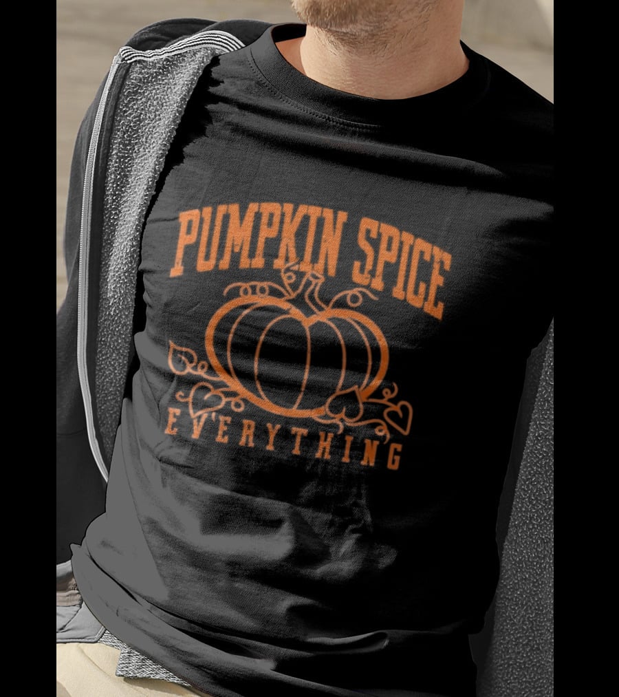 Pumpkin Spice Everything Distressed Fall Season T-Shirt
