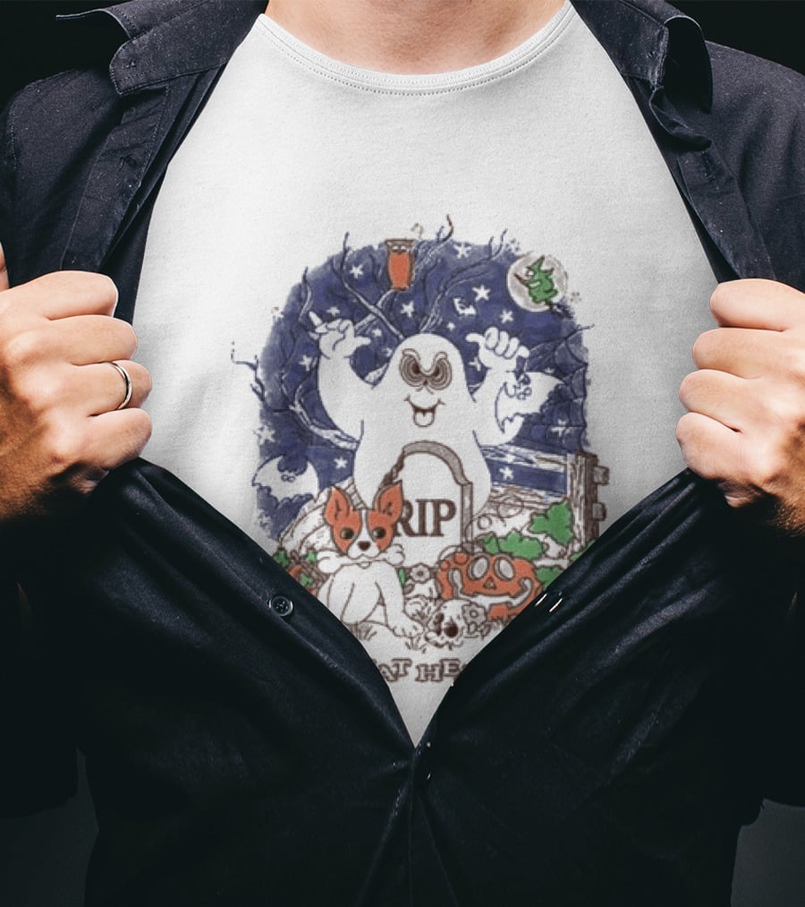 Car Seat Headrest Halloween Ghost Cat Pumpkin 2026 T-Shirt