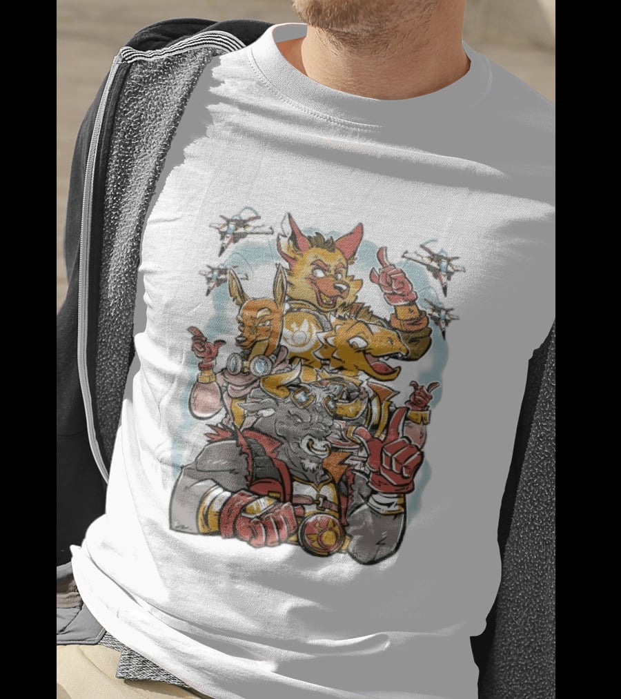 Chuhai Labs Bombs Away Anthro Pilot Team With Fighter Jets T-Shirt