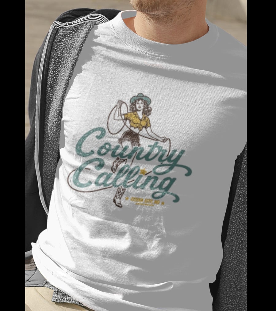 Country Calling Ocean City Inlet Beach October 2 3 2026 Cowgirl Roping Event T-Shirt