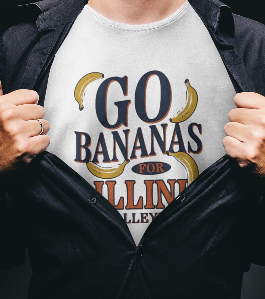 Go Bananas For Illini Volleyball Illinois Fighting Illini Women's Volleyball T-Shirt