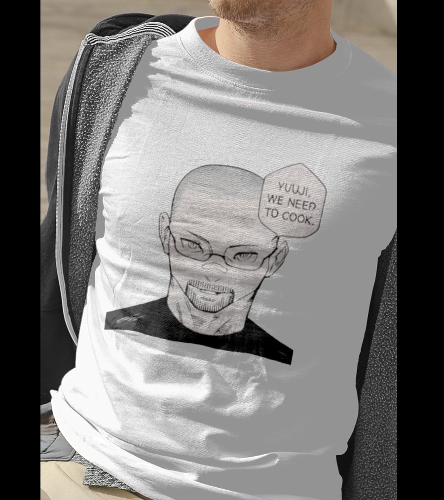 Satoru Gojo Walter White Crossover YUUJI WE NEED TO COOK Anime Manga Fusion T-Shirt
